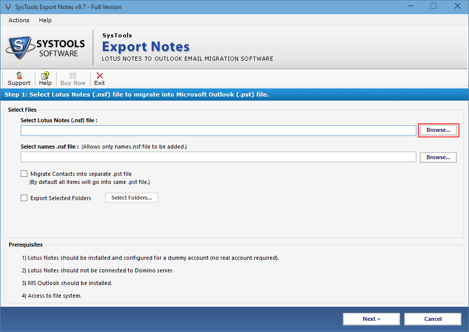 Export NSF Database