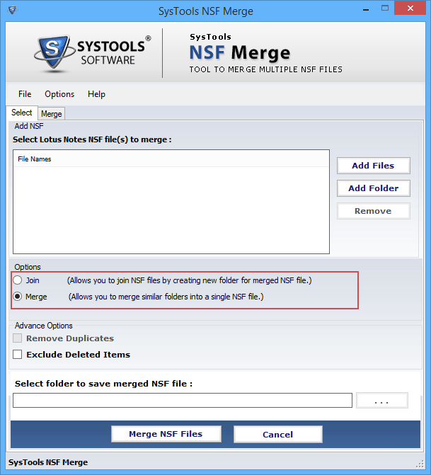 Join or Merge NSF