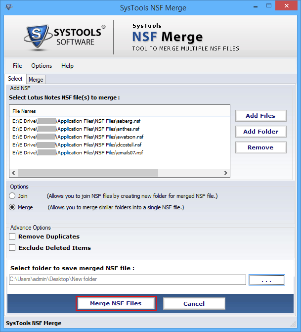 Merge NSF